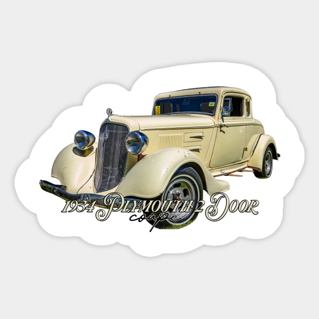 1934 Plymouth 2 Door Coupe Sticker by Gestalt Imagery